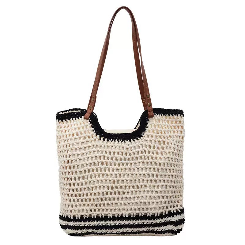 Handcrafted beach bag with fine mesh structures LoungeYard — product view 7