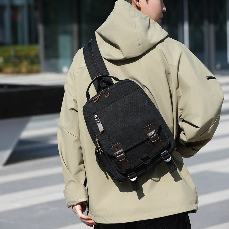 Versatile Canvas Messenger Bag LoungeYard — product view 2