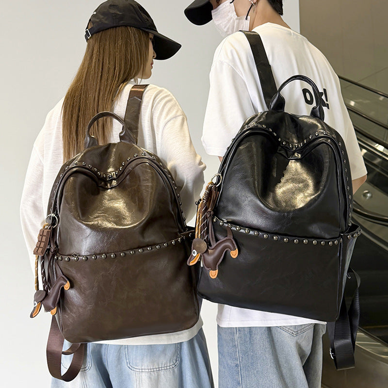 Casual Leather Backpack LoungeYard — product view 2