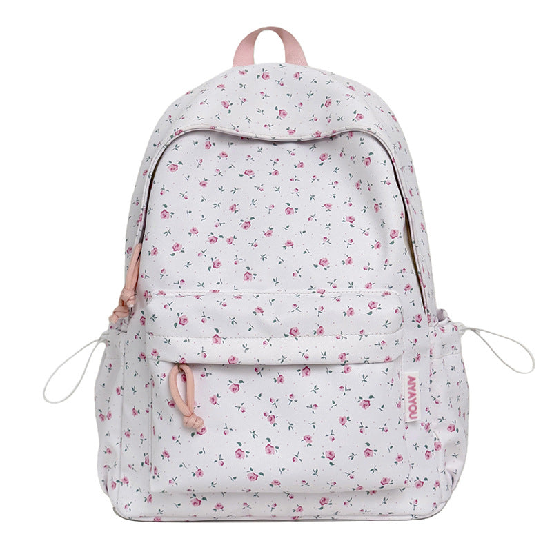 Floral-Print Casual Backpack LoungeYard — product view 5