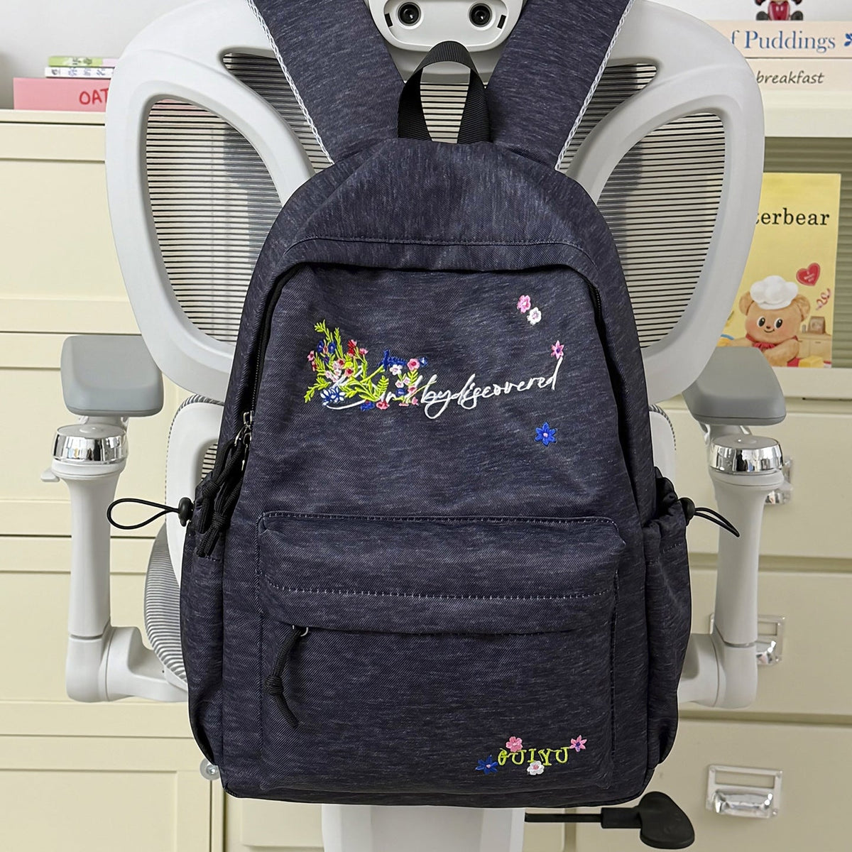 Floral Embroidered Backpack LoungeYard 1791206093 — product view 6