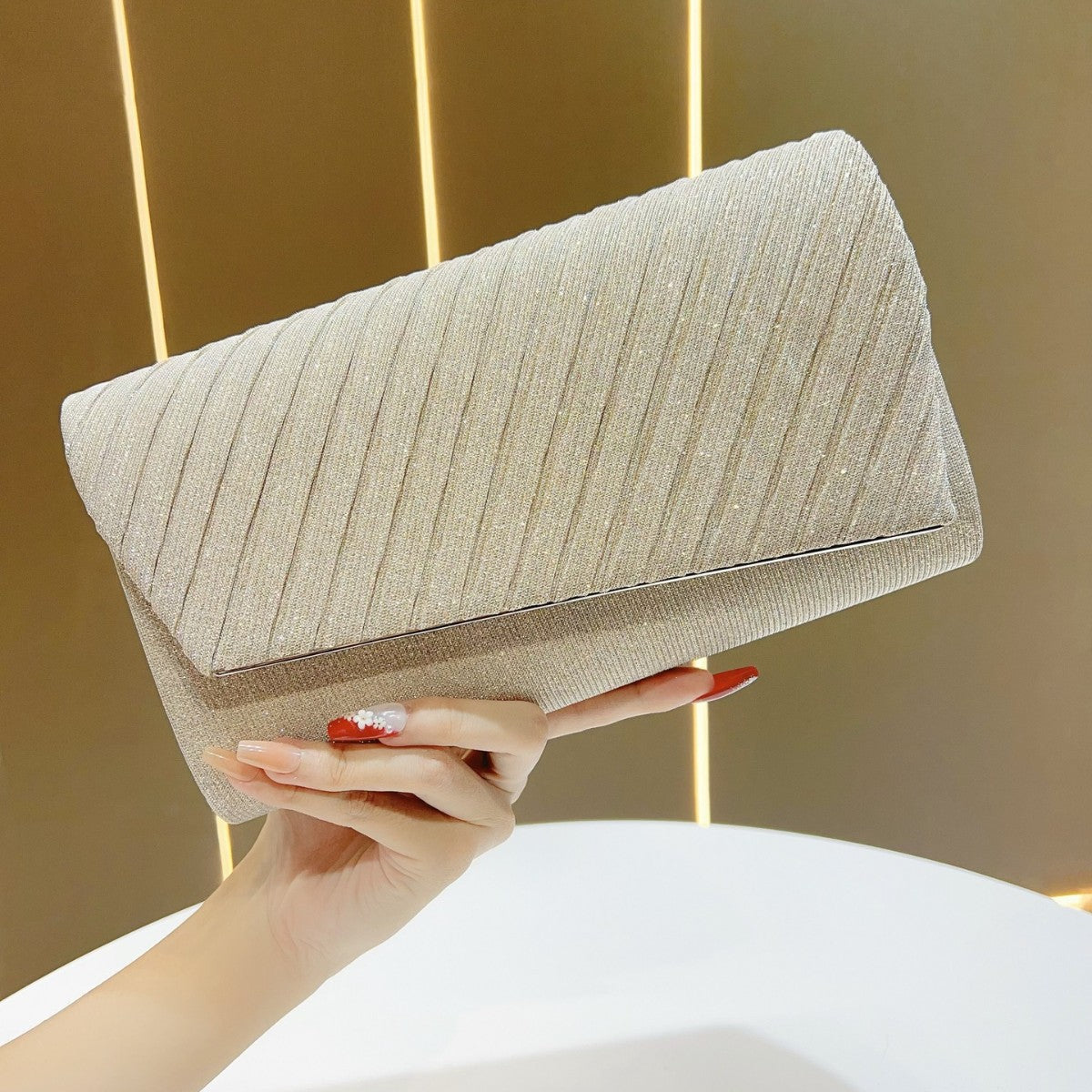 Elegant Pleated Clutch — product view 7