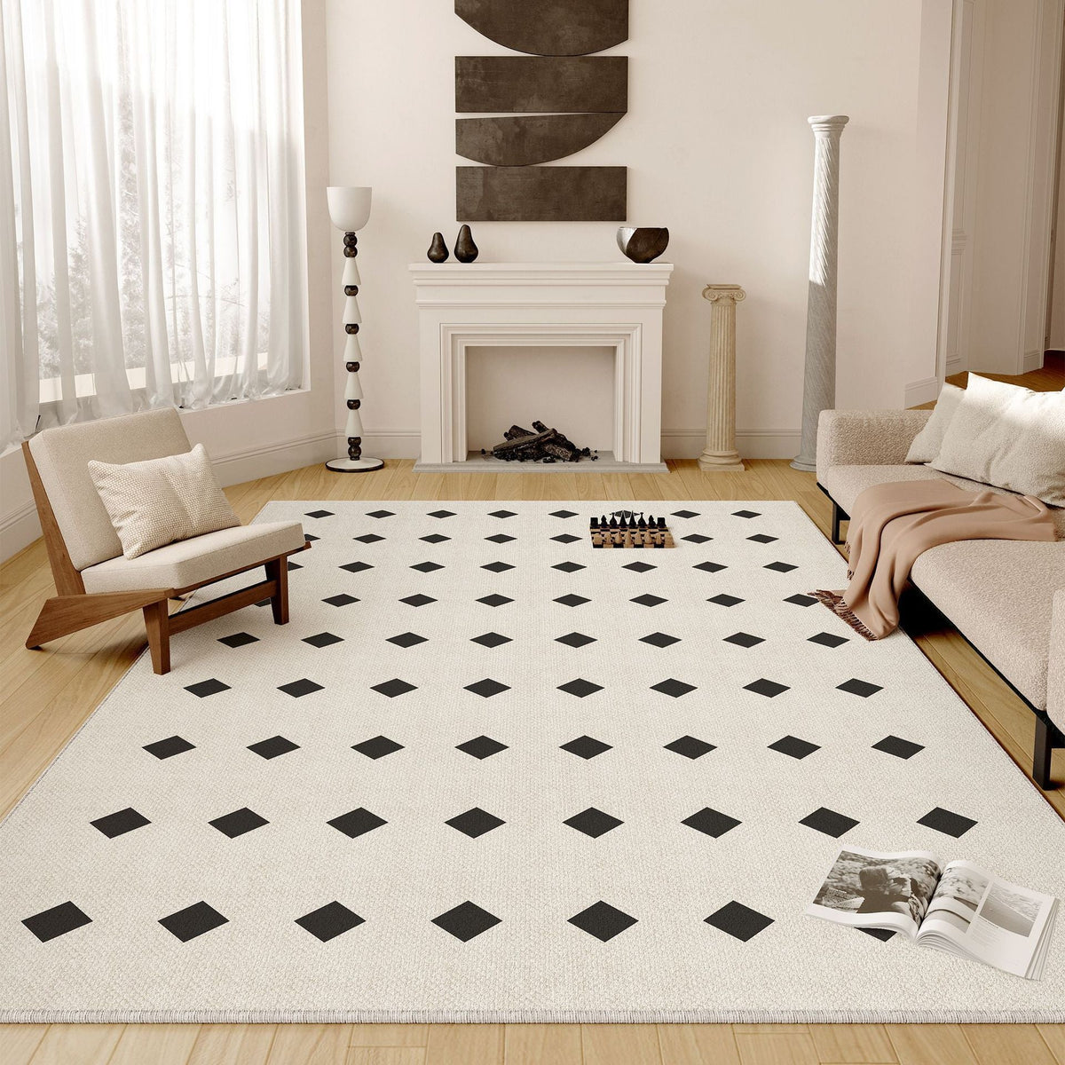 Geometric Patterned Area Rug Bowlift — product view 7
