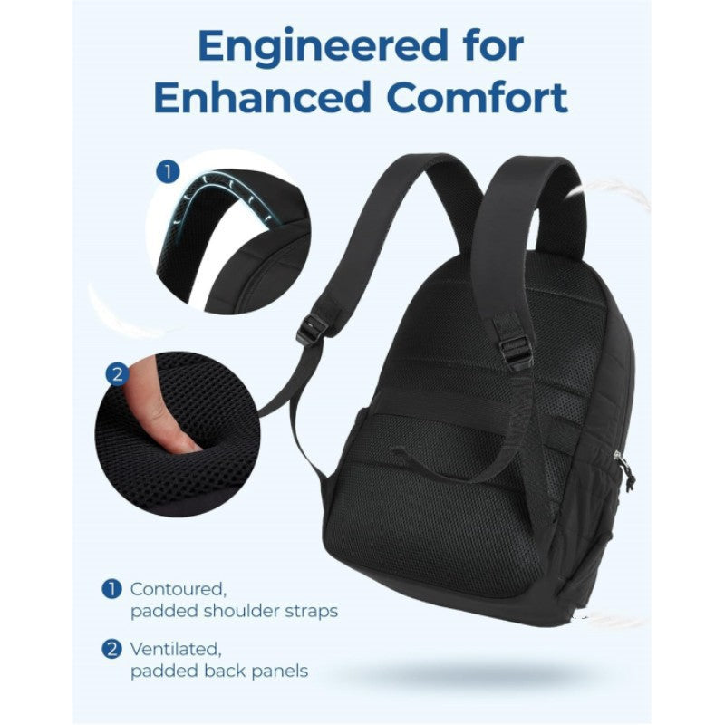 Padded everyday backpack with multiple compartments LoungeYard — product view 3