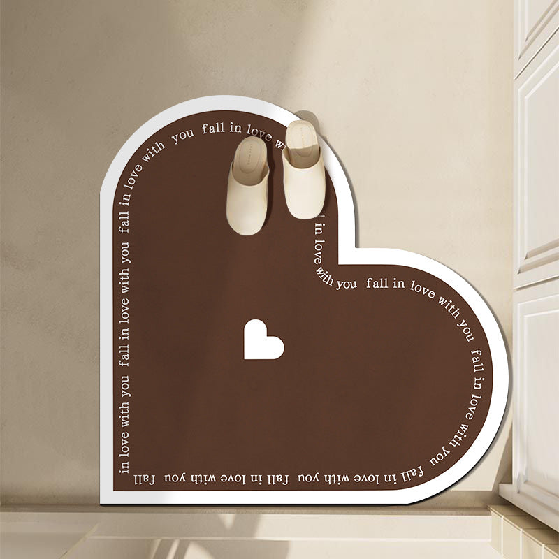 Heart-Shaped Bathroom Rug — product view 2