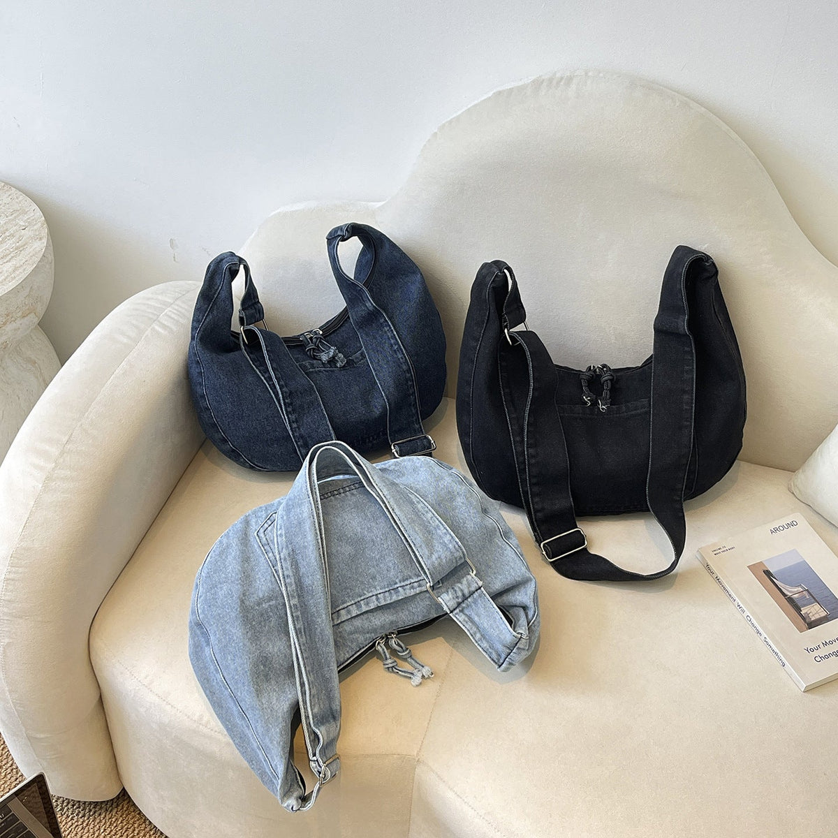 Chic Denim Shoulder Bag LoungeYard — product view 4