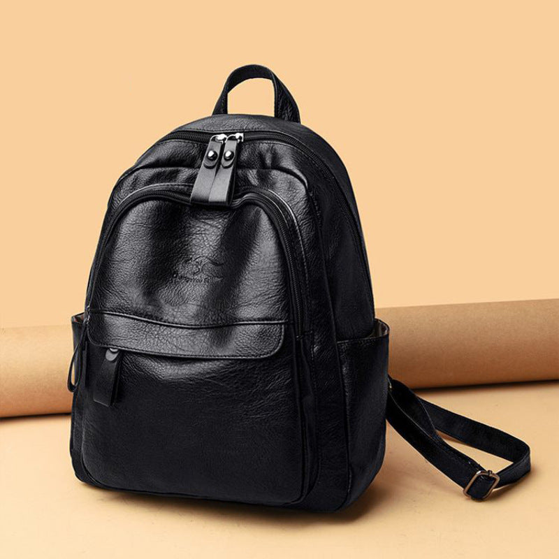Premium Leather Travel Backpack LoungeYard — product view 2
