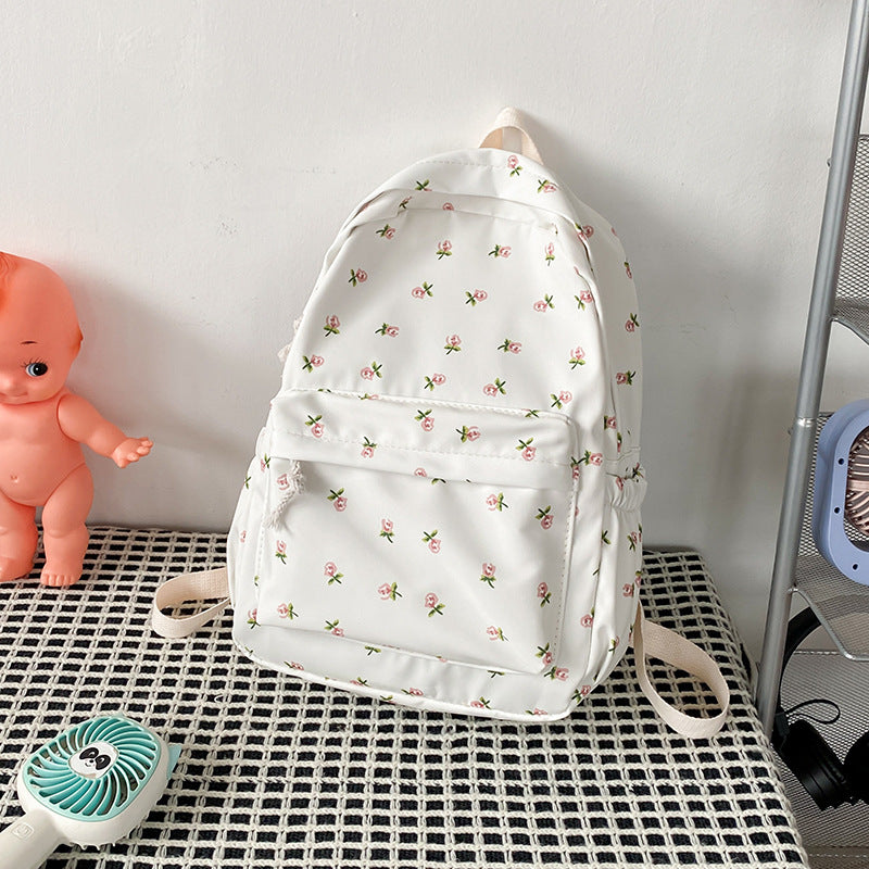 Floral Print Everyday Backpack LoungeYard — product view 1