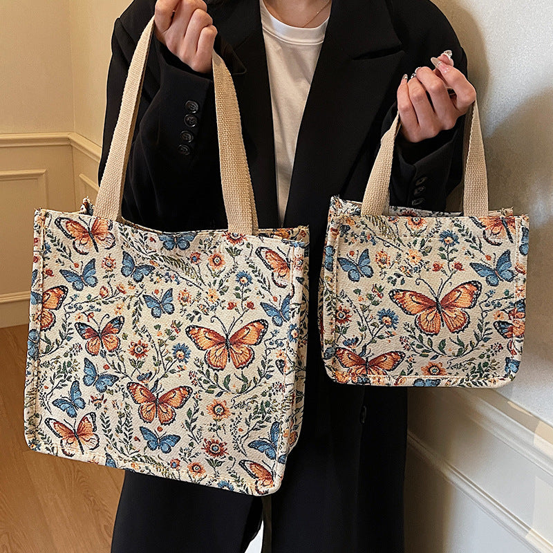 Floral Patterned Fabric Tote Bag — product view 6