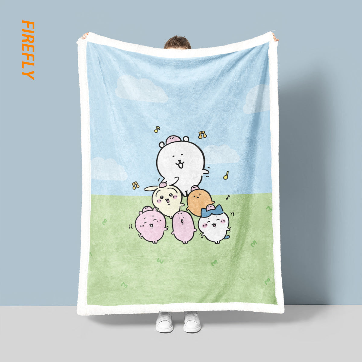 Cartoon-Themed Fleece Throw Blanket — product view 1