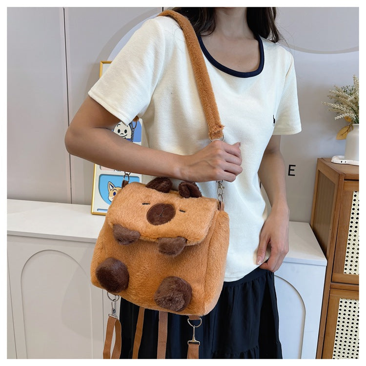 Plush Backpack In Pig Design LoungeYard — product view 1