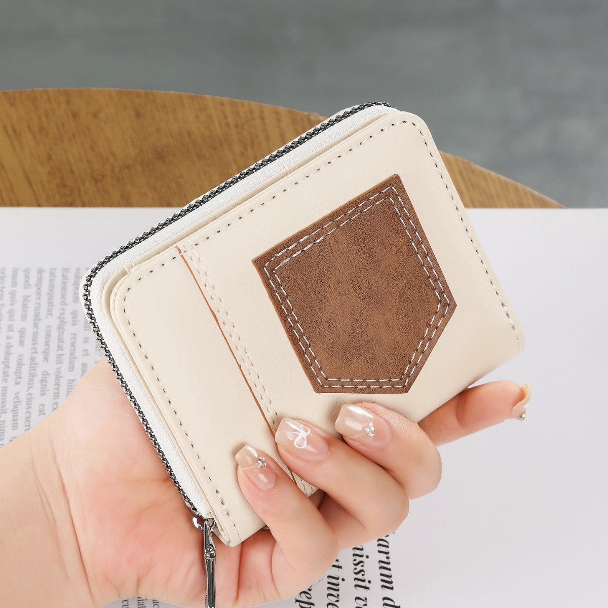 Zippered Leather Card Wallet — product view 5