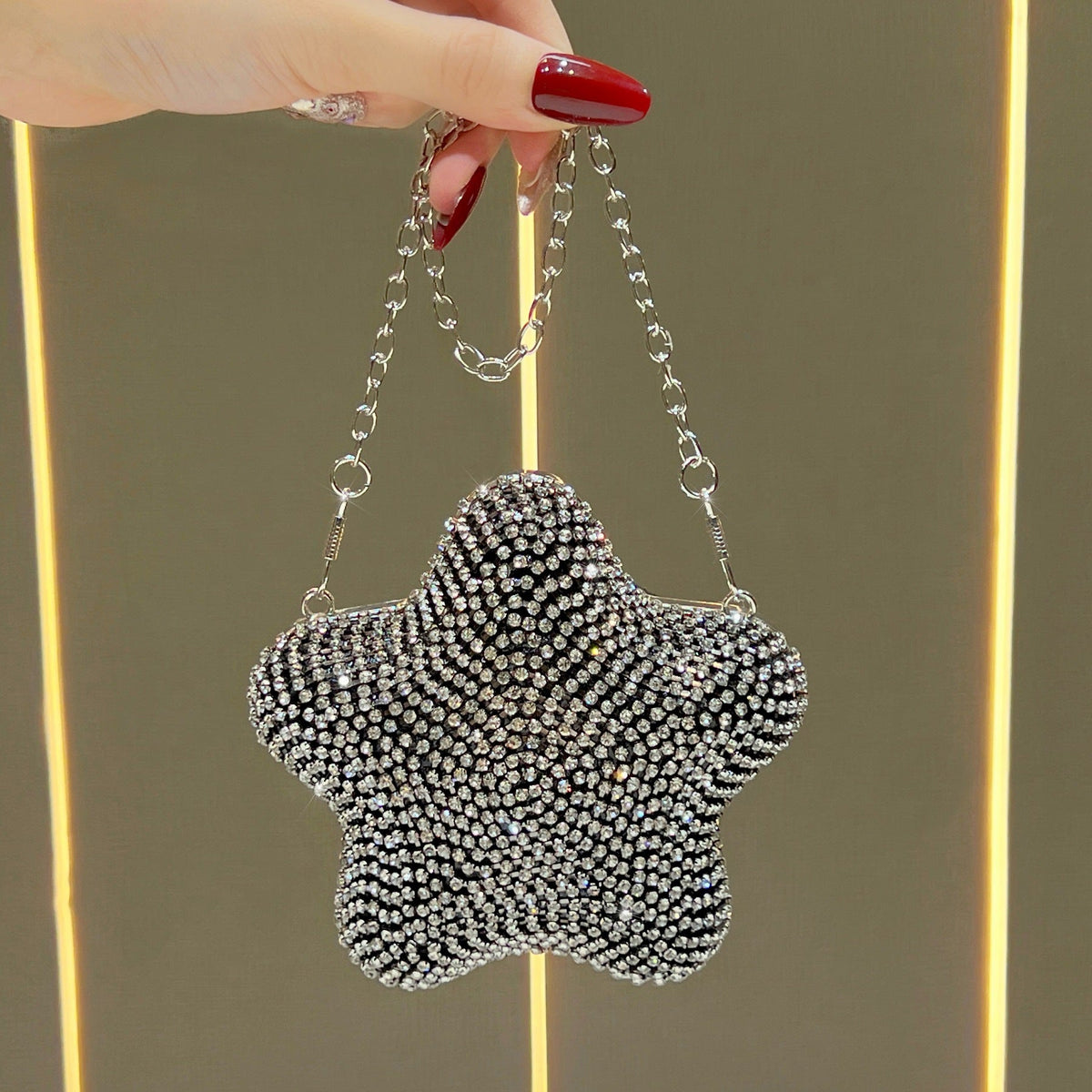 Rhinestone Star-Shaped Clutch — product view 2
