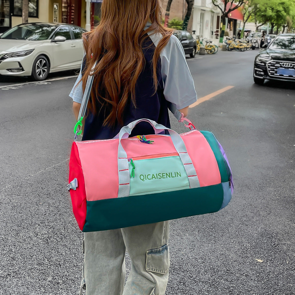 Sporty Fitness Duffel Bag with Multiple Compartments LoungeYard — product view 3