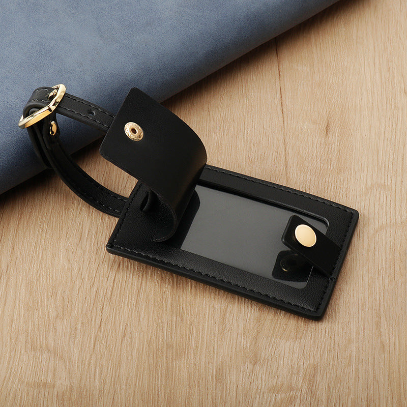 Premium Leather Luggage Tag LoungeYard — product view 2