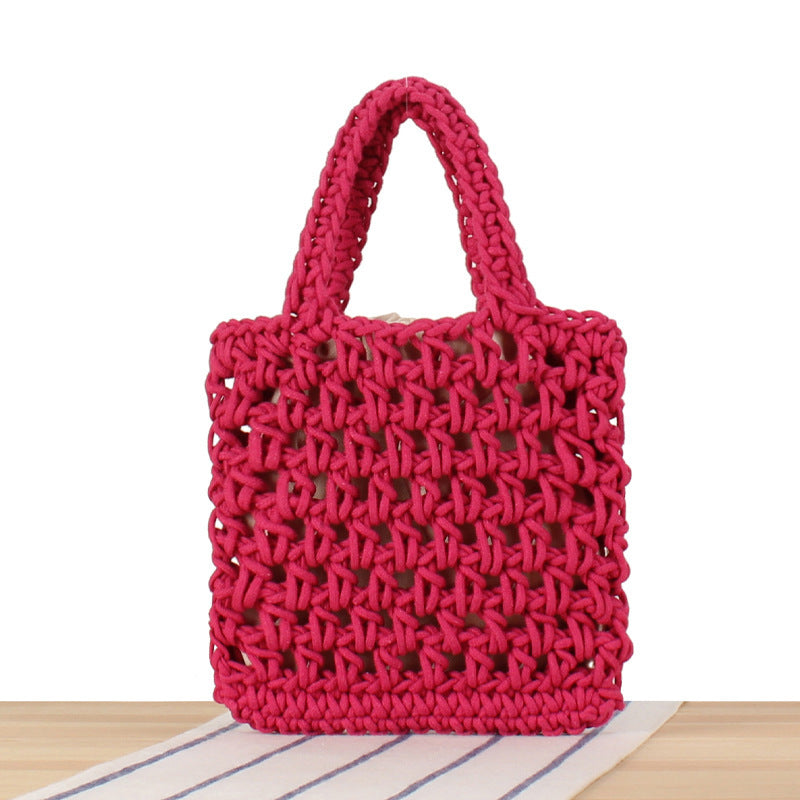 Stylish Macrame Tote Bag LoungeYard — product view 2