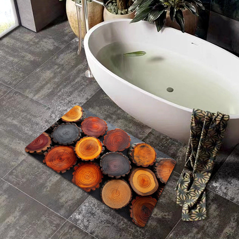 Natural Wood Grain Bath Mat LoungeYard — product view 6