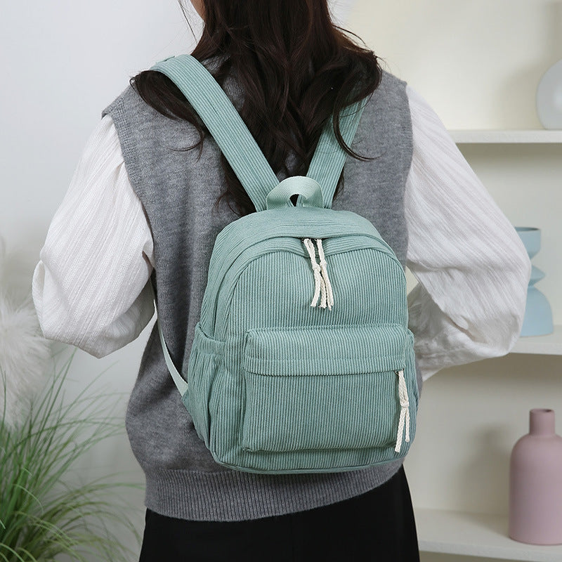 Corduroy Multi-Pocket Backpack LoungeYard — product view 1