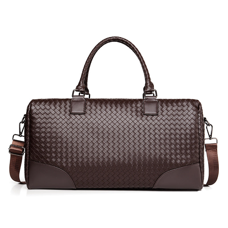 Woven Leather Travel Duffel LoungeYard — product view 5