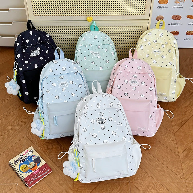 Fun Cloud-Patterned Casual Backpack LoungeYard — product view 4