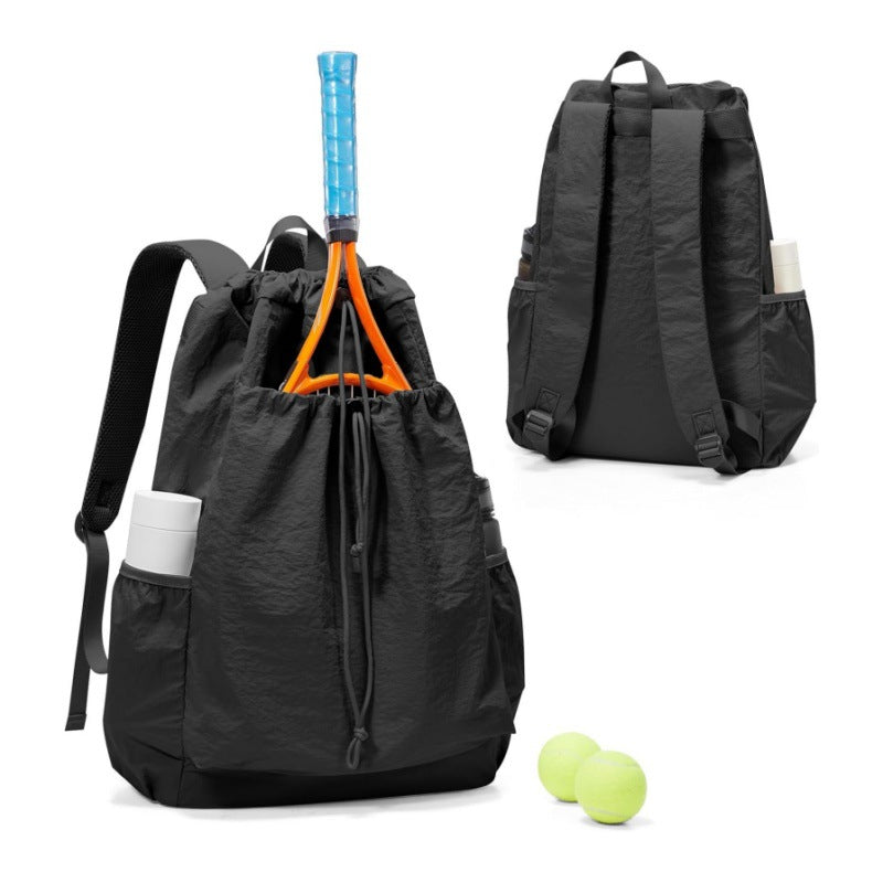 Tennis Racket Drawstring Backpack — product view 2