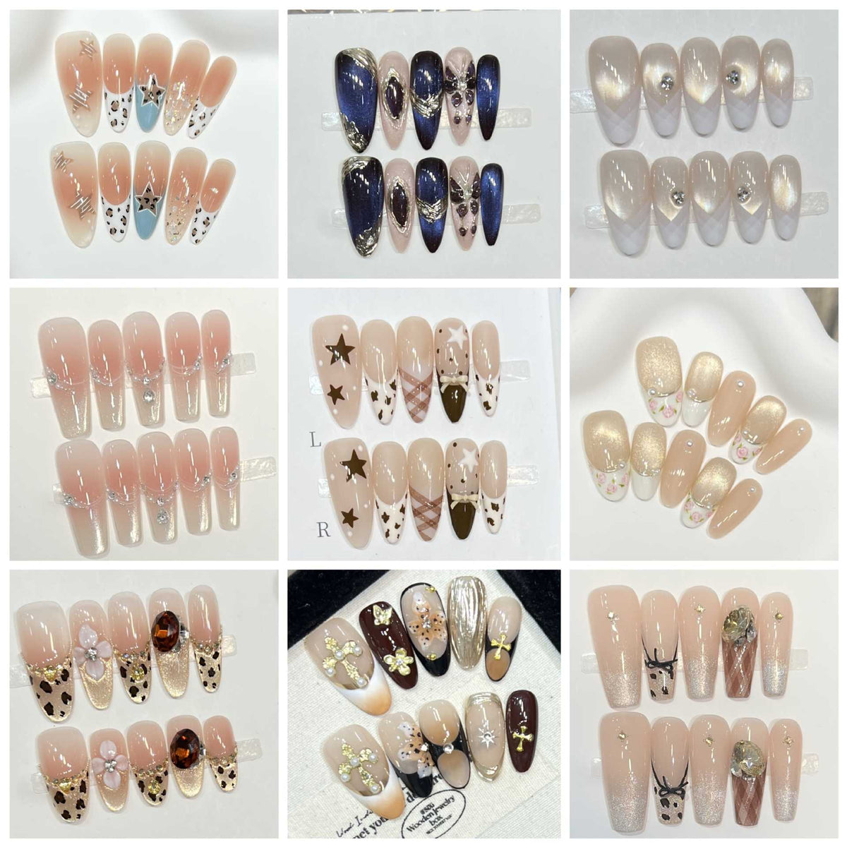 Glamorous Starry Press-On Nail Art — product view 1