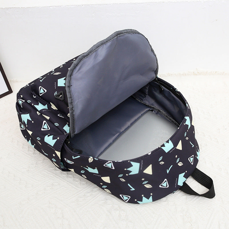 Stylish backpack with separate lunch container and pencil case LoungeYard — product view 3