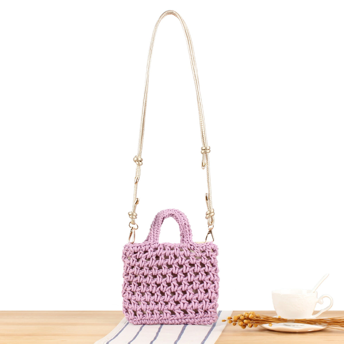 Handbag in Modern Macrame Design LoungeYard — product view 5