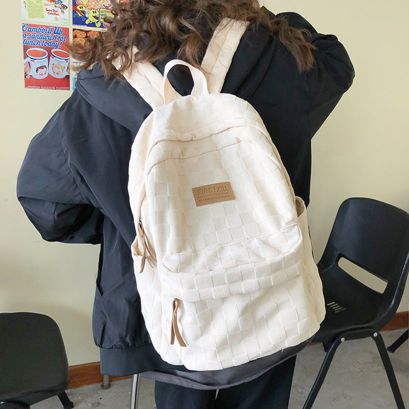 Classic Checked Patterned Backpack LoungeYard — product view 1