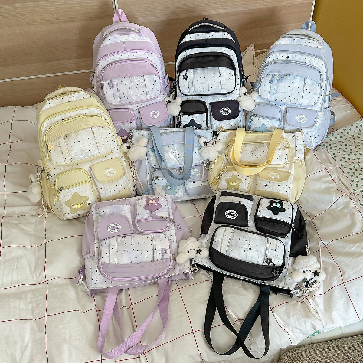 Cute Illustrated Character Backpack LoungeYard — product view 4