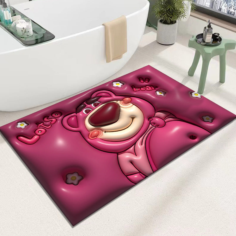 Ultra-Soft Floral Pattern Bath Mat — product view 5