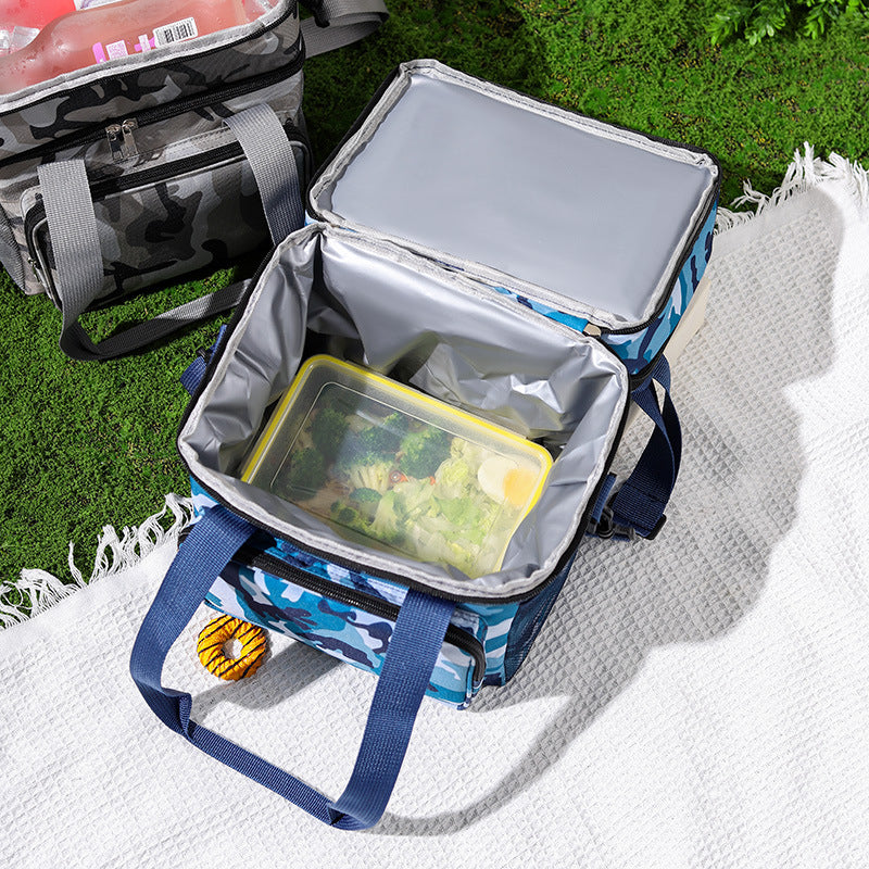 Insulated Camo Lunch Cooler Bag LoungeYard — product view 3