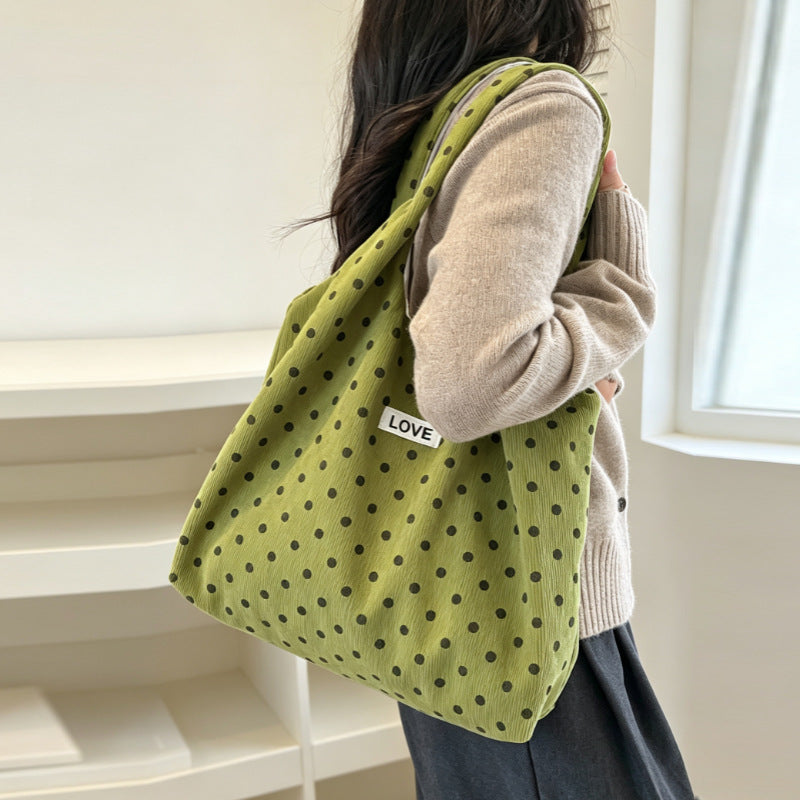 Casual Polka Dot Tote Bag LoungeYard — product view 1