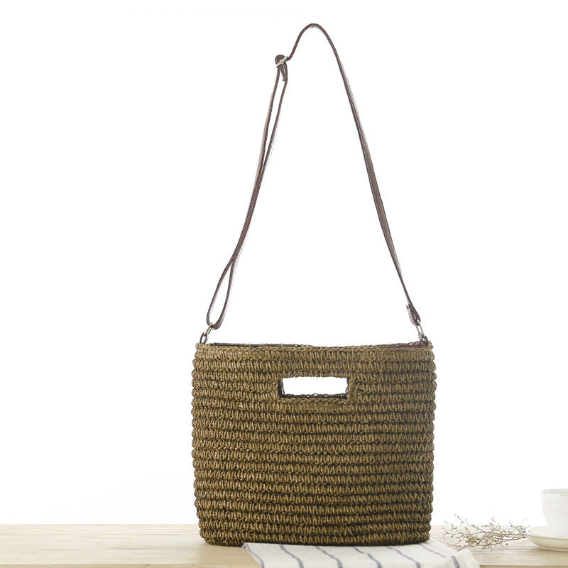 Braided shoulder bag with unique carrying handle LoungeYard — product view 3