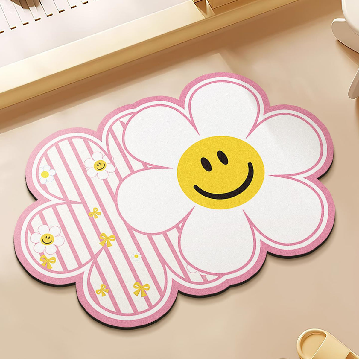 Charming Floral Themed Bath Mat — product view 7