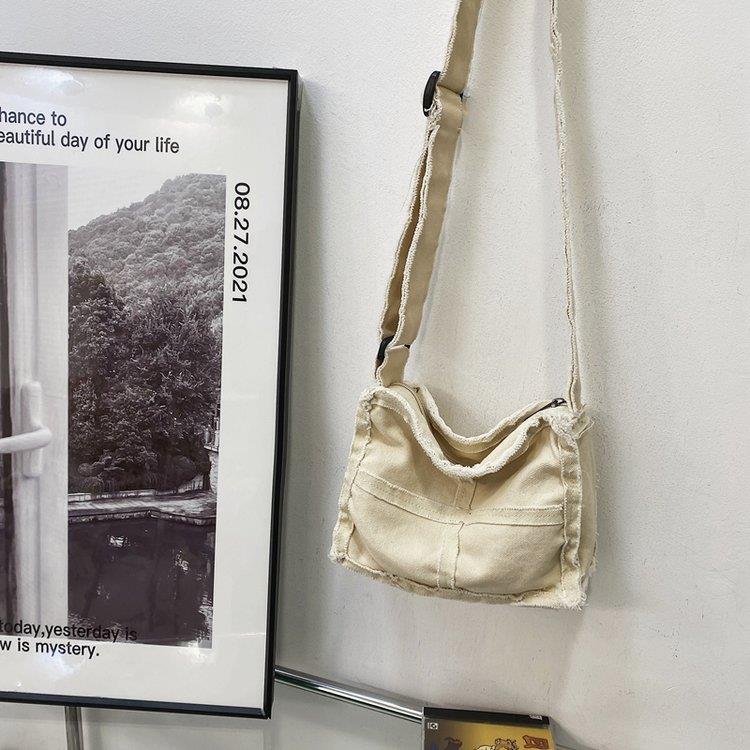 Casual Frayed Denim Shoulder Bag — product view 2