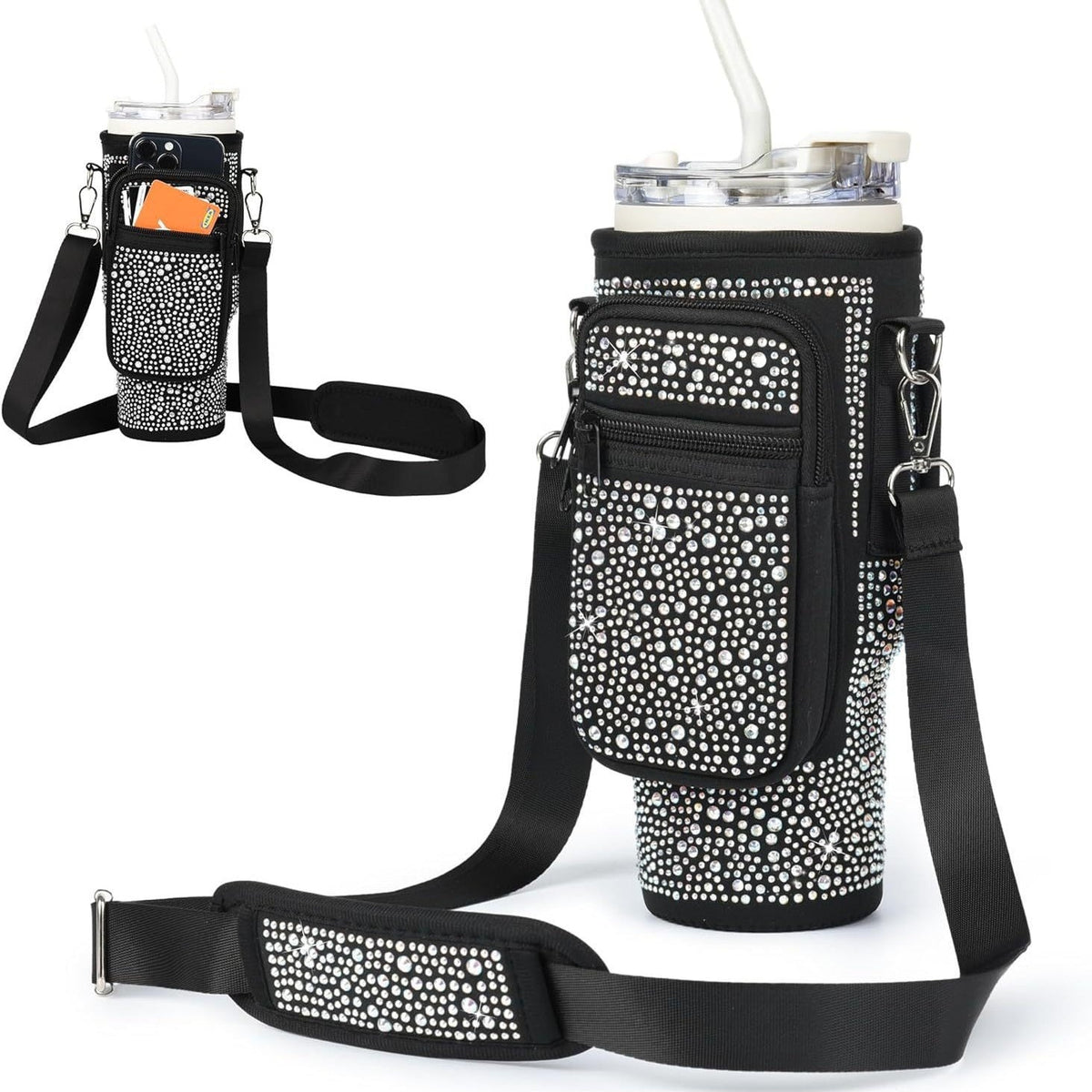 Ladies Glittering Drink Container Bag with Versatile Functionality LoungeYard — product view 1