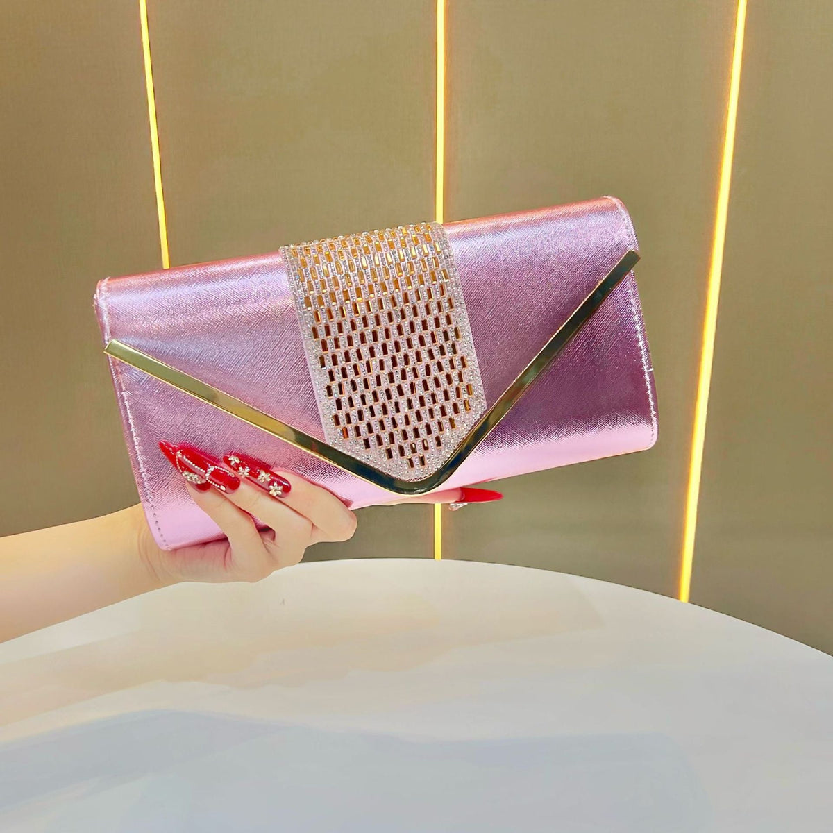 Elegant Metallic Clutch — product view 6
