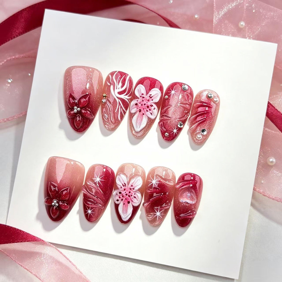Decorative Floral Nail Art Set — product view 3