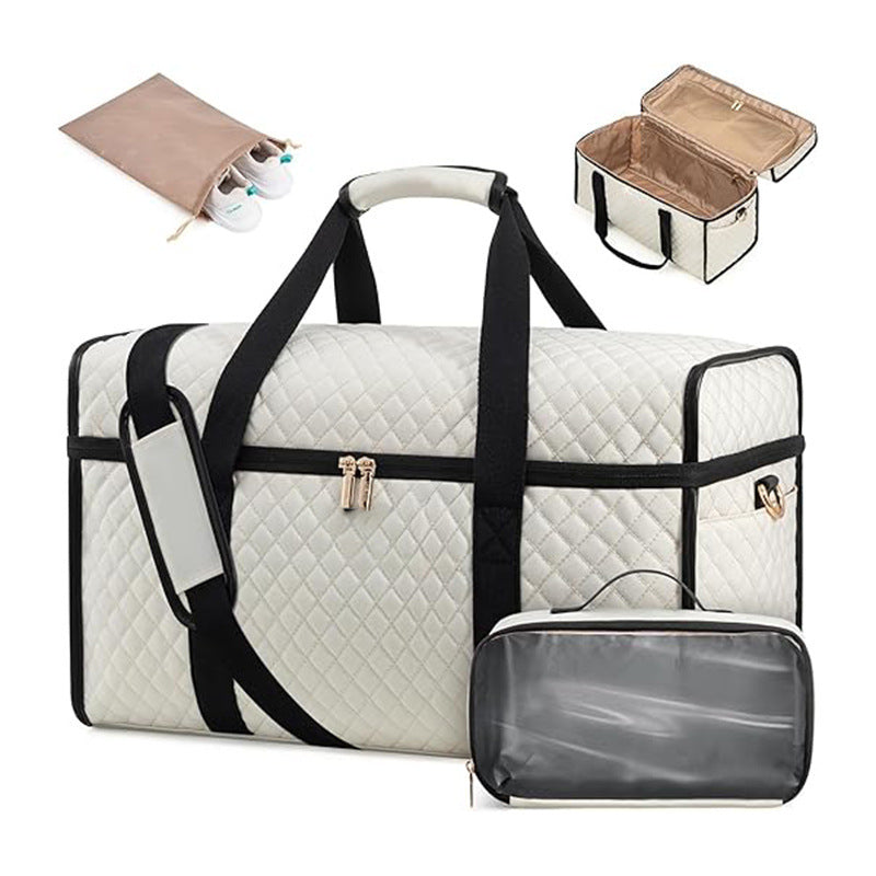 Elegant cosmetic storage bag with removable organizer LoungeYard — product view 1