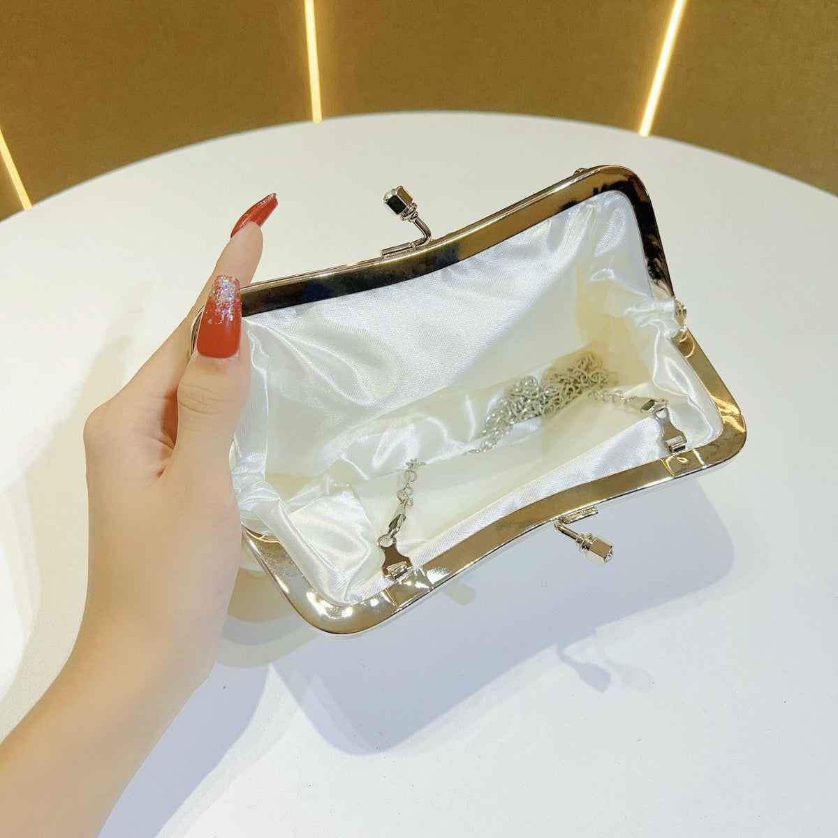 Pleated Evening Clutch — product view 3