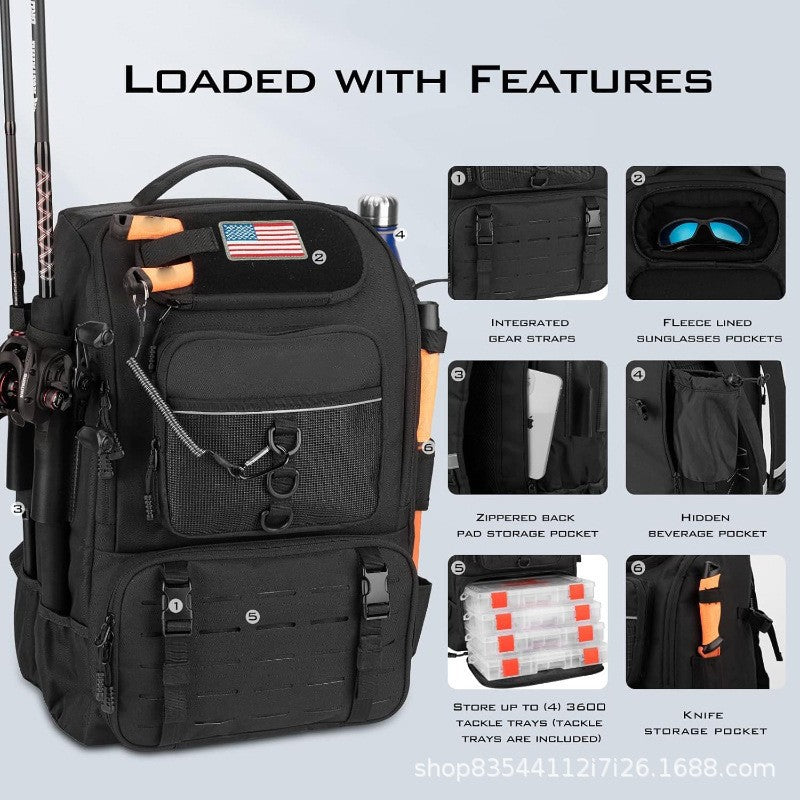 Multi-Functional Fishing Backpack LoungeYard — product view 3