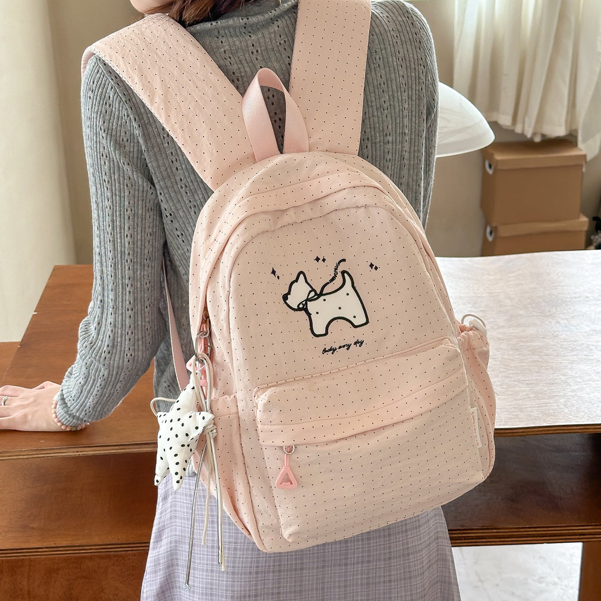 Casual Cute Character-Designed Backpack LoungeYard — product view 2