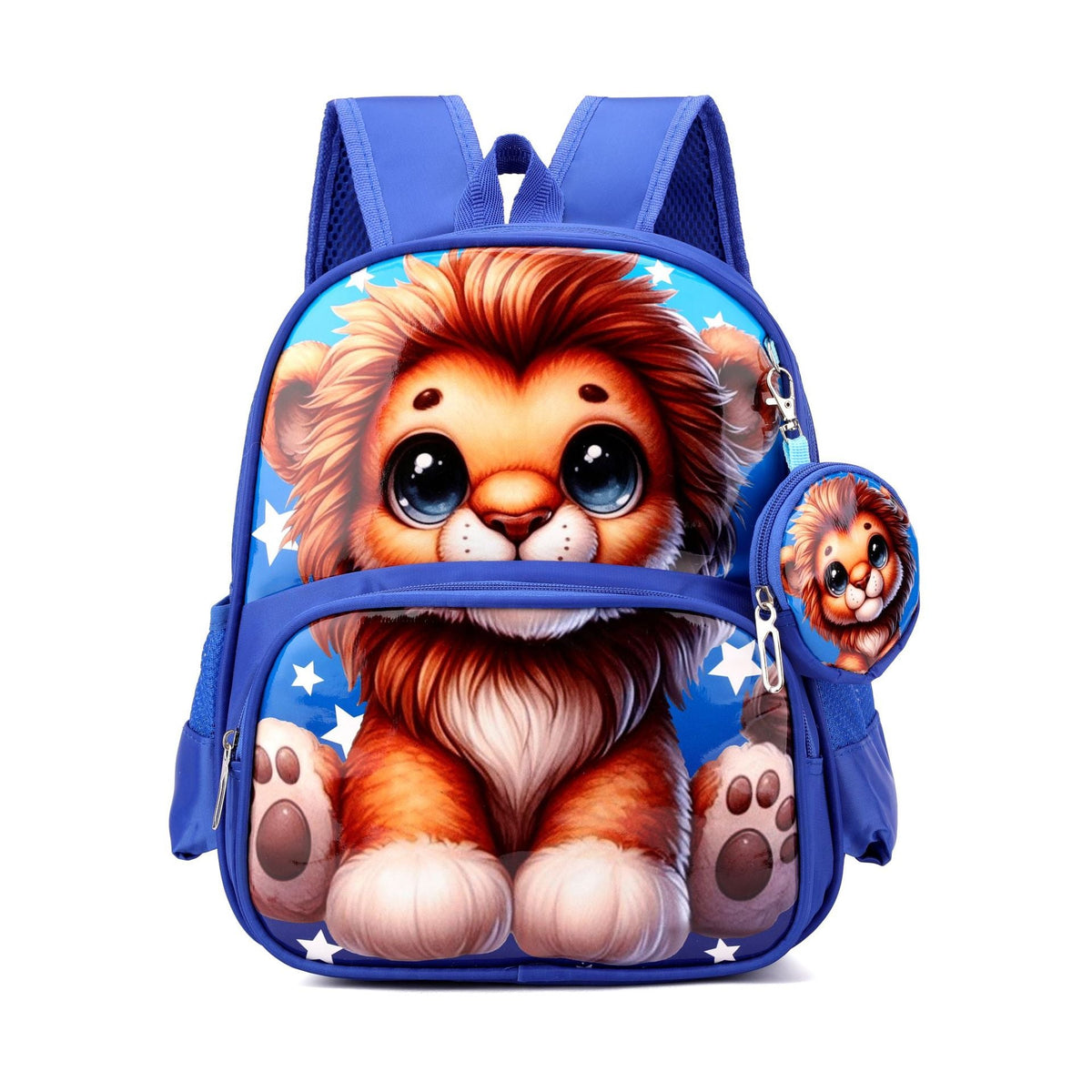 Kids' Adorable Lion-Themed School Backpack LoungeYard — product view 6