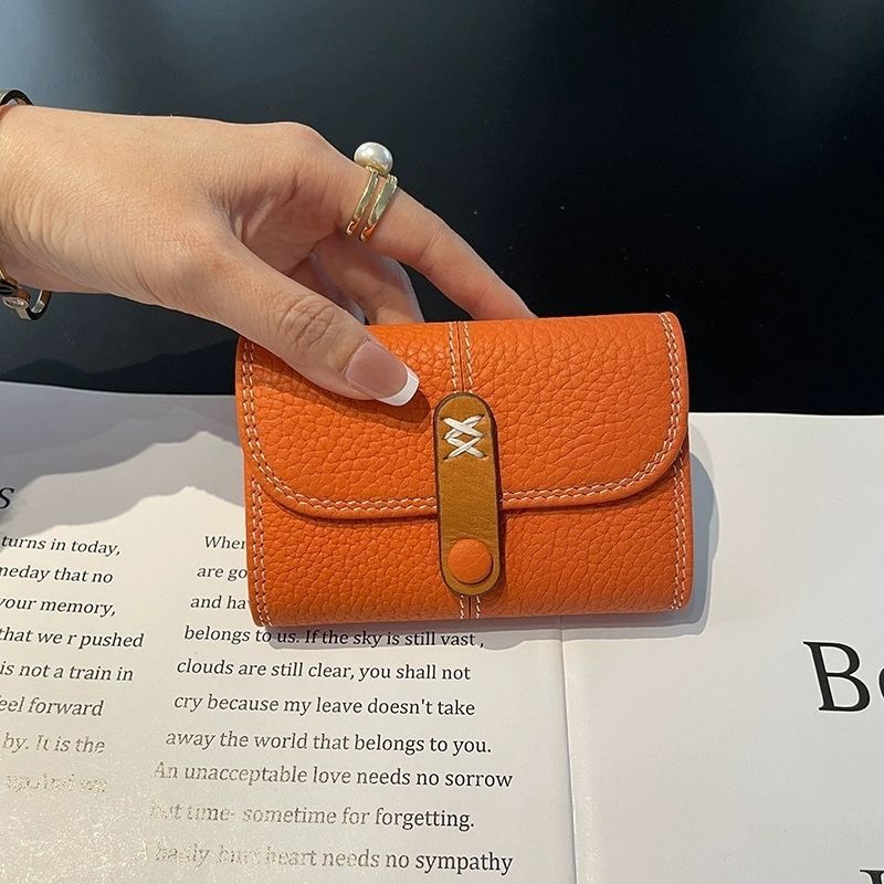 Textured Leather Tri-Fold Wallet LoungeYard — product view 3