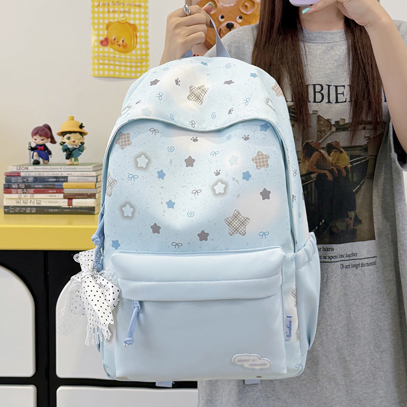 Fun Decorative Star-Patterned Backpack LoungeYard — product view 3