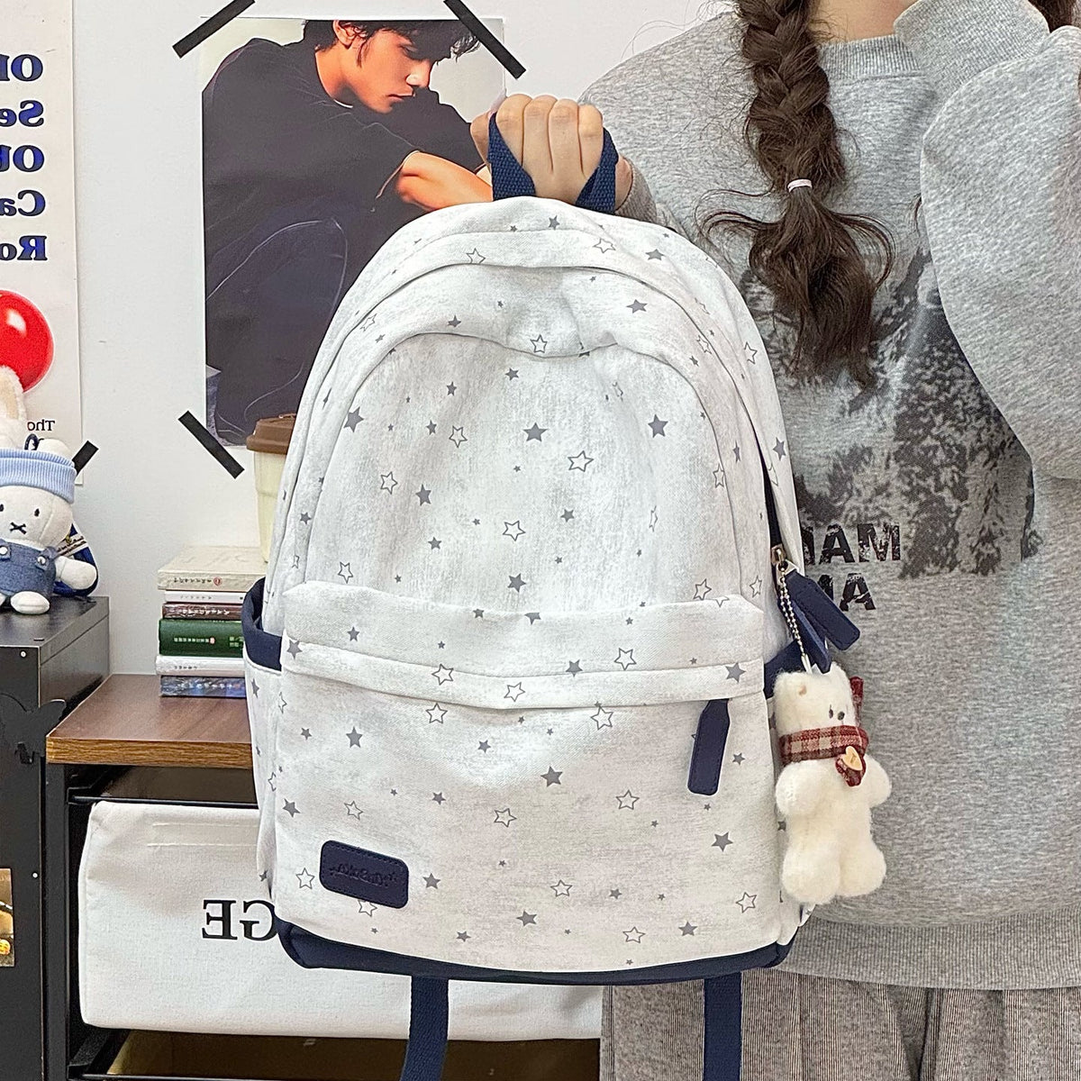 Star-Patterned Casual Backpack LoungeYard 1791204559 — product view 1