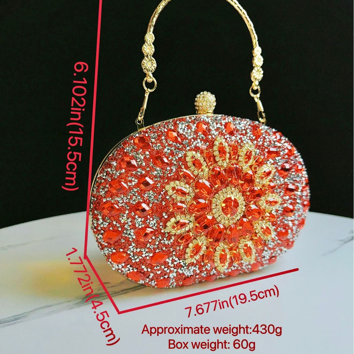 Decorative Bejeweled Evening Handbag — product view 4