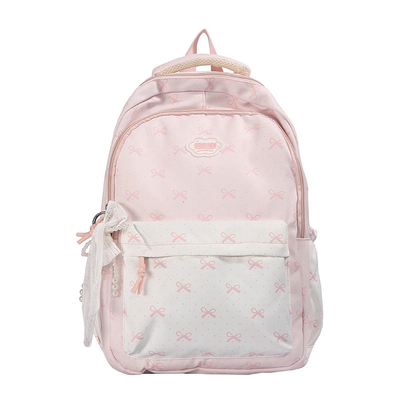 Whimsical Bow Print Backpack — product view 1