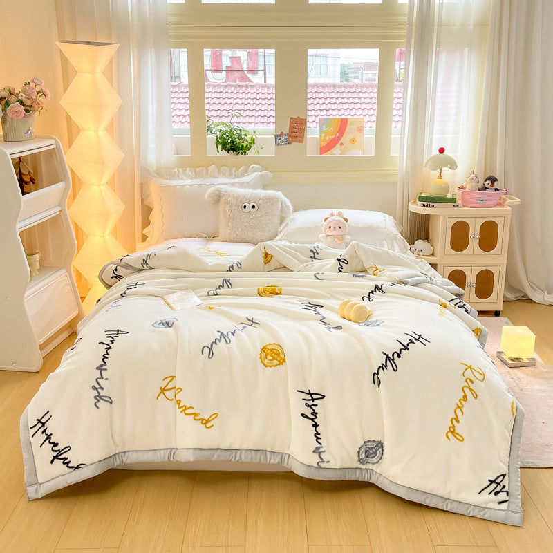 Decorative Fleece Throw Blanket LoungeYard — product view 3